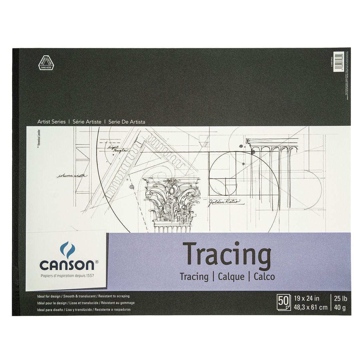 Canson Foundation Tracing Paper Pad 19x24"