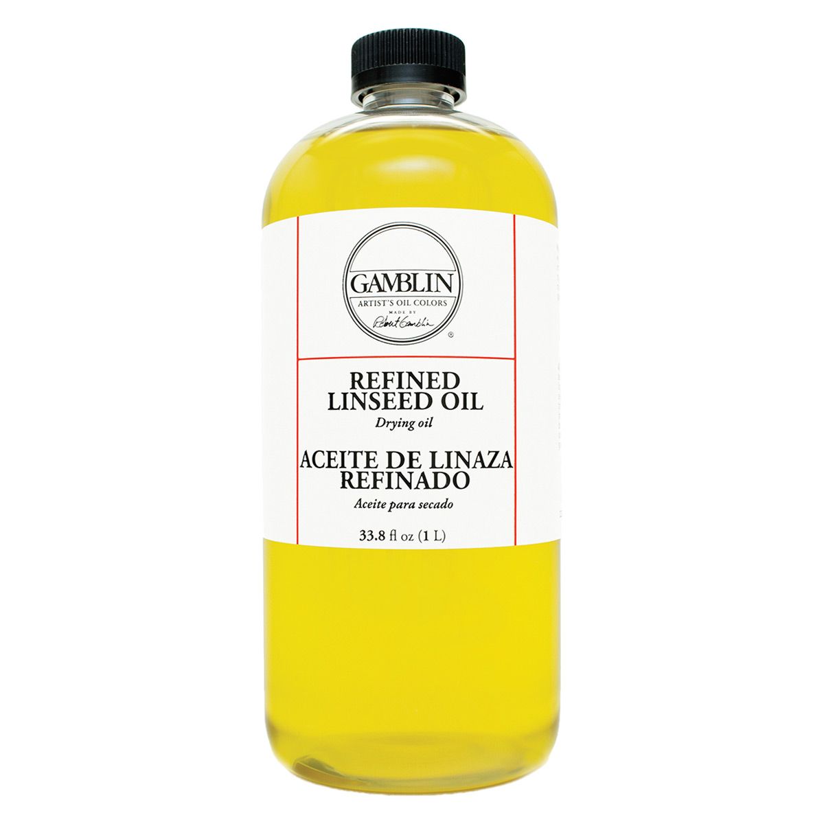 Gamblin Refined Linseed Oil 33.8oz (1L) Bottle