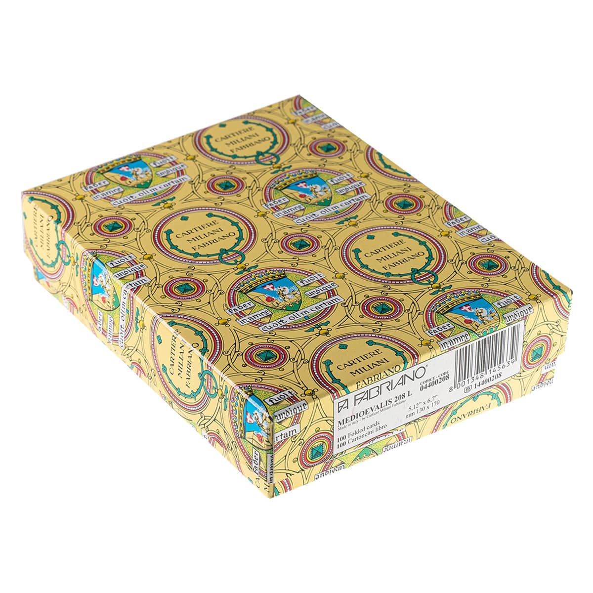 Fabriano Medioevalis Stationery Folded Blank Cards 3"x5" (Box of 100