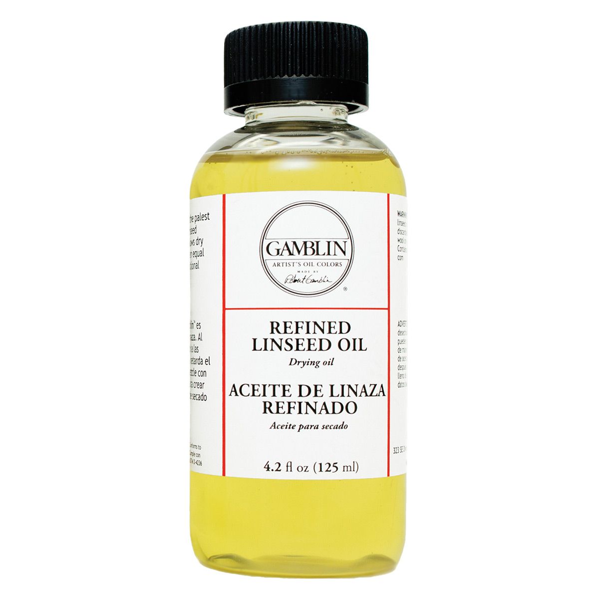 Gamblin Refined Linseed Oil 4.2oz (12ml) Bottle Jerry's Artarama
