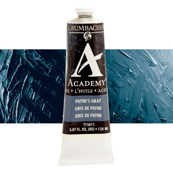 Grumbacher Academy Oil Color 150 ml Tube - Payne's Grey