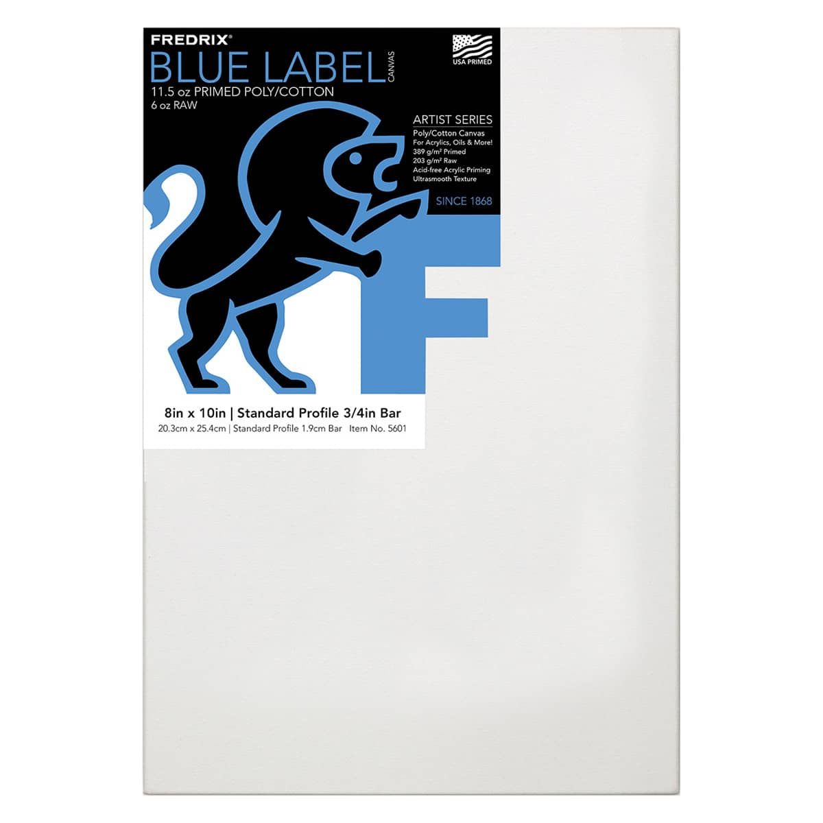 Fredrix Blue Label Cotton Canvas Ultra-Smooth 3/4" Deep - 8"x10"