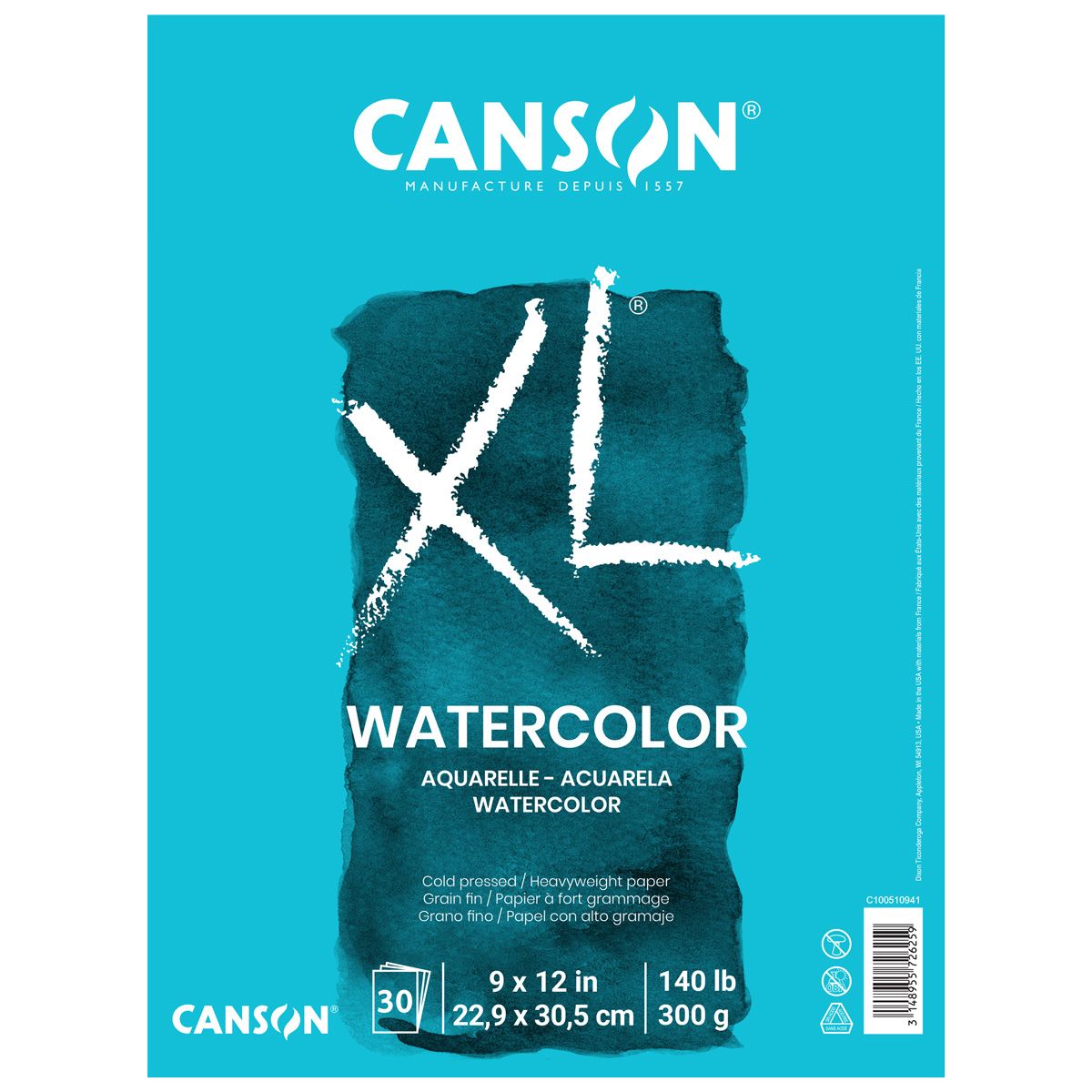 9" x 12" Canson XL Watercolor Pads