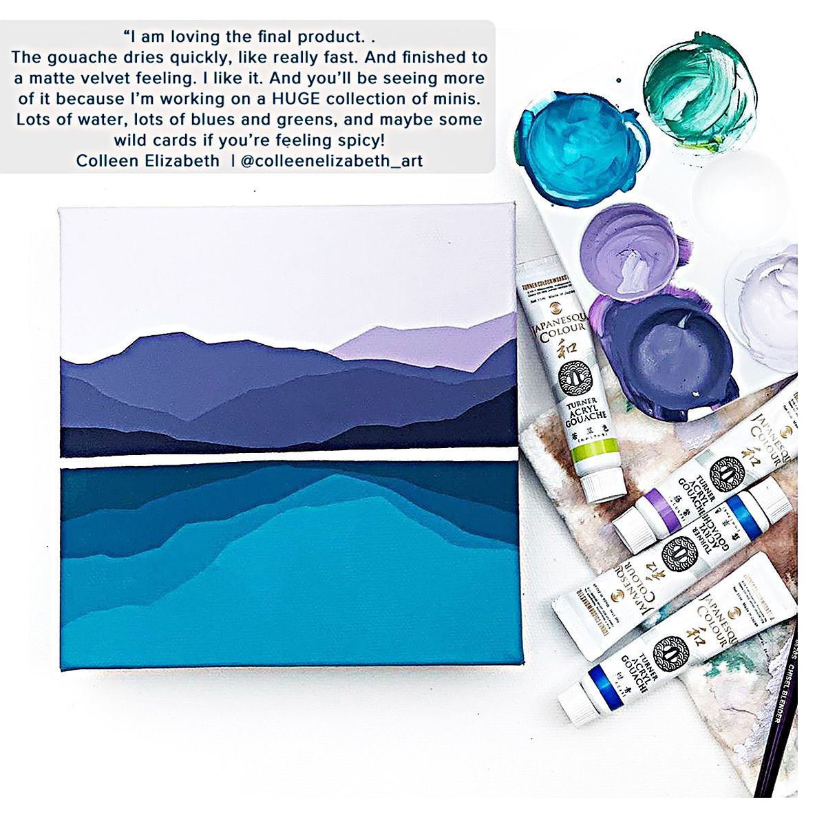 Artist Colleen Elizabeth Review Of Turner Acryl Gouache Japanesque