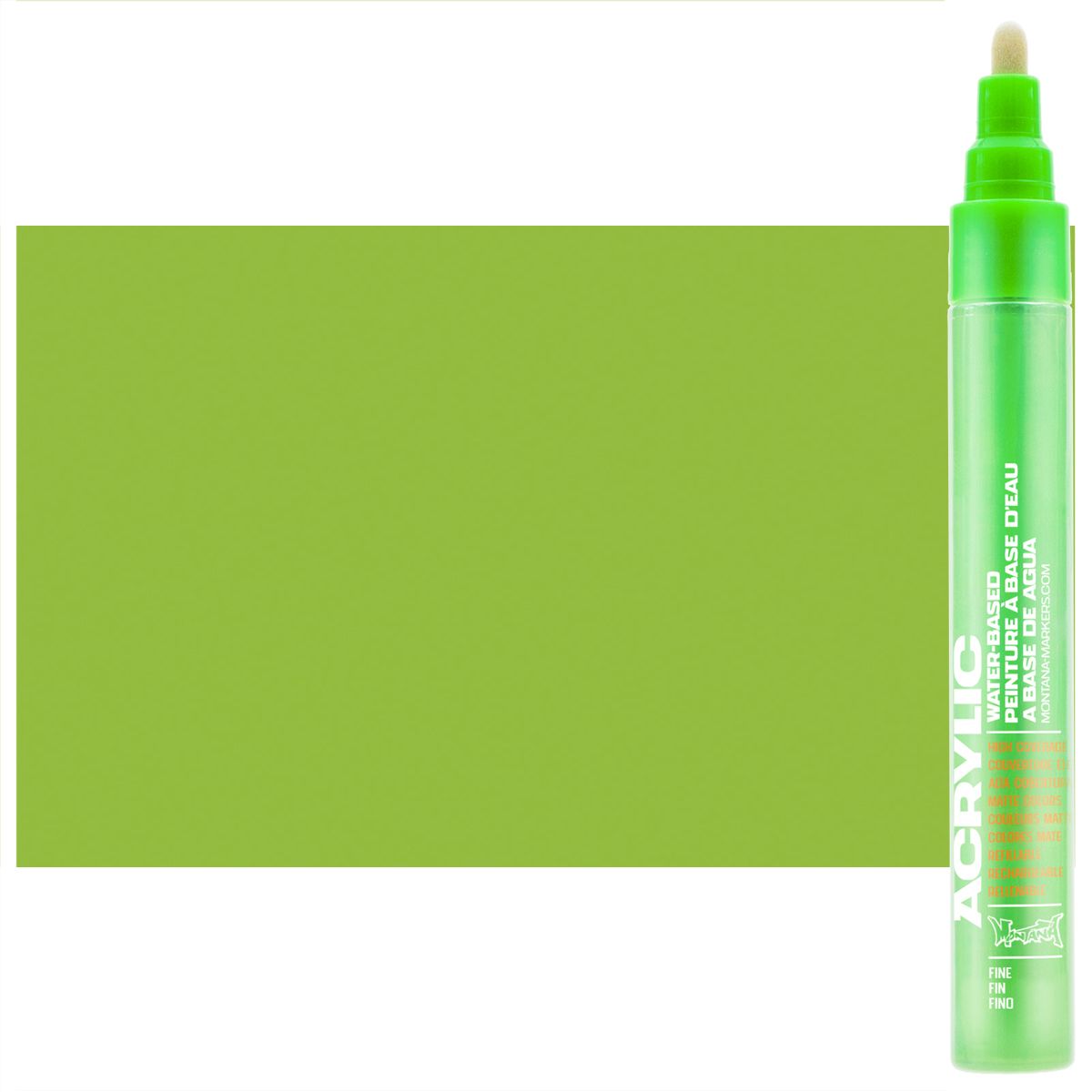 Montana refillable acrylic paint markers with replaceable tips - Acid Green