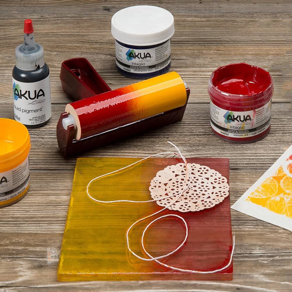 Akua Monoprinting Starter Kit with Speedball Gel Plate