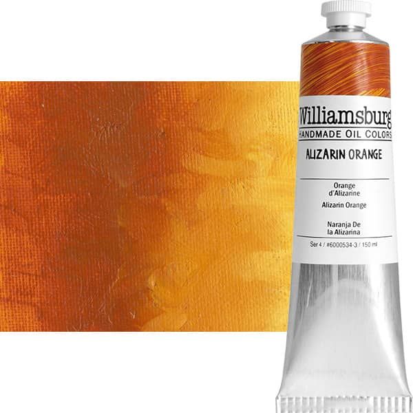 Williamsburg Handmade Oil Paint - Alizarin Orange, 150ml Tube