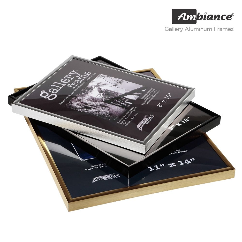 Ambiance Gallery Aluminum Frames - Available in Silver, Black and Gold