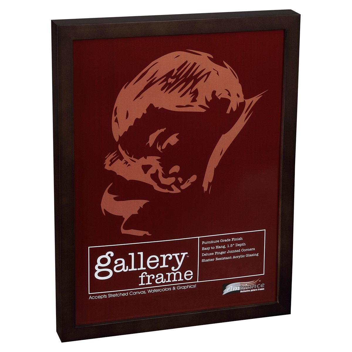 Ambiance Gallery Wood Frame - 3" x 6" Espresso, 1-1/2" Profile (Single)