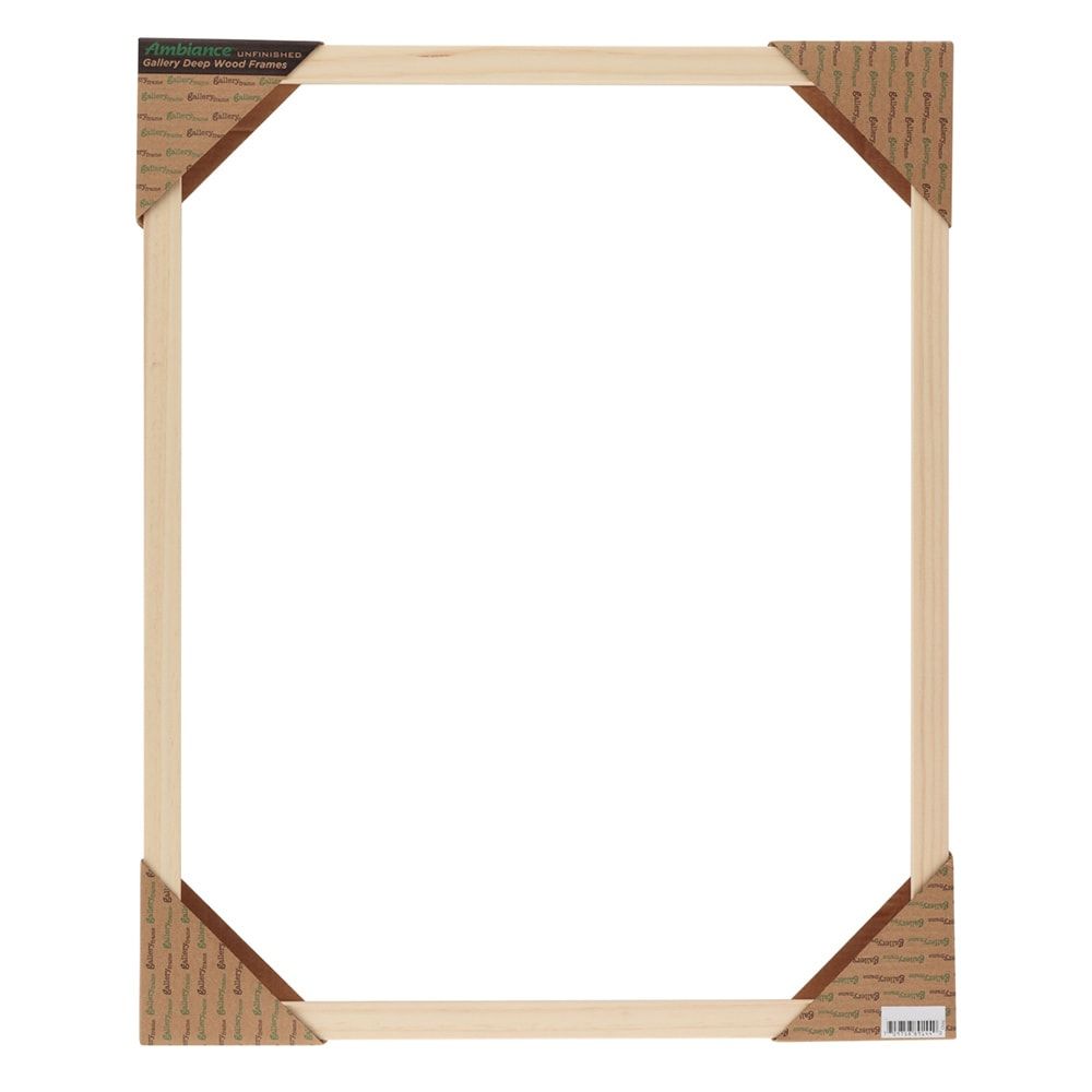 Ambiance Unfinished Wood 18x24 Gallery Frame, 3/4 Deep (Box of