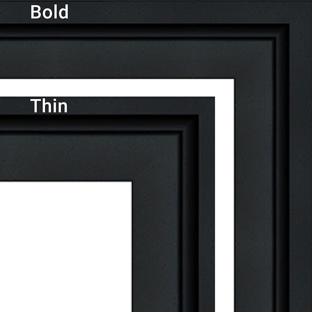 Ampersand Floater Frame Bold & Thin Comparison