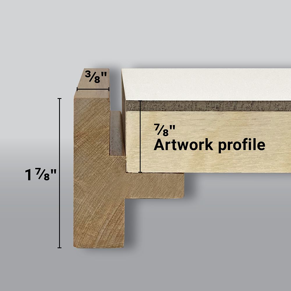 Ampersand Floater Frame Thin 7/8 11x14 Maple