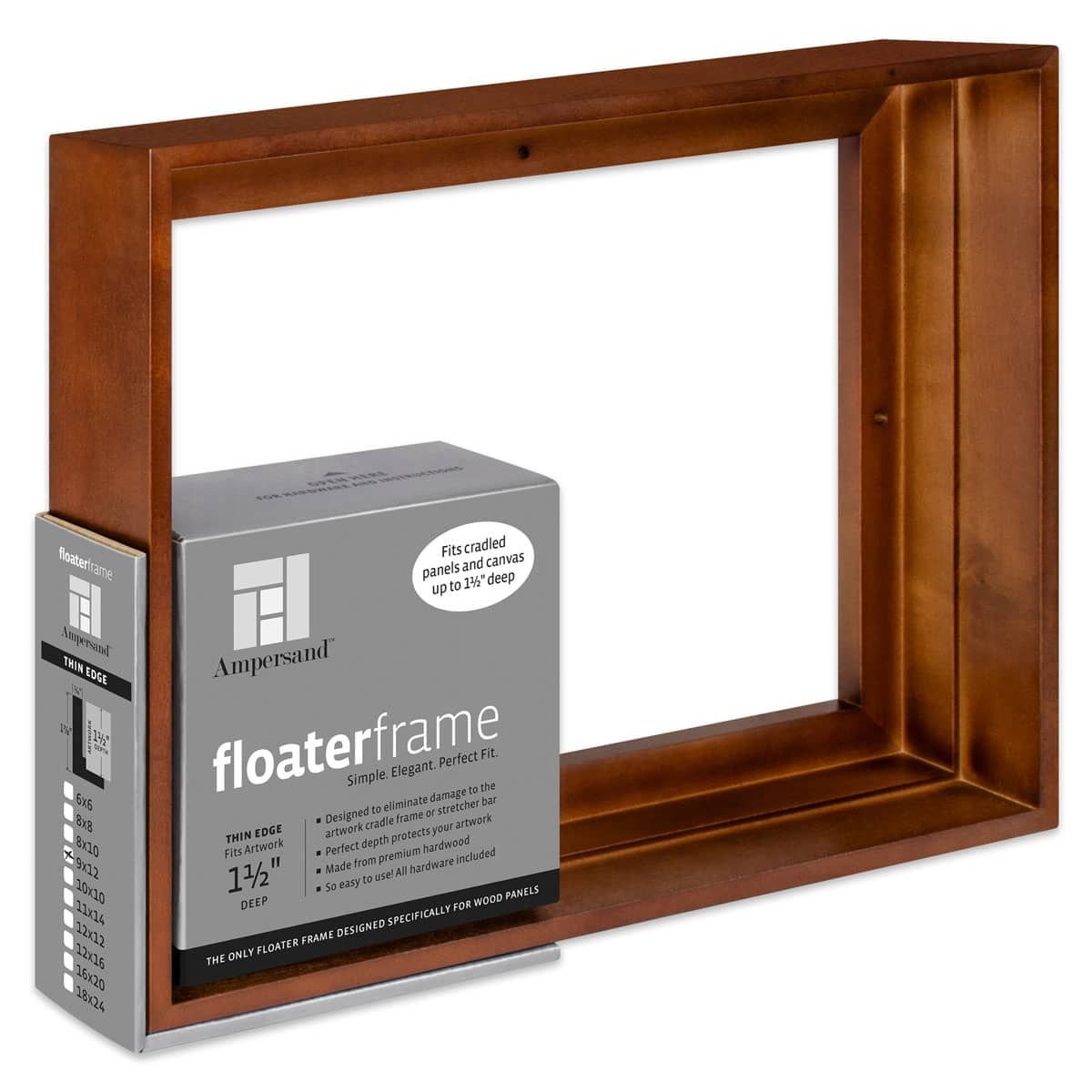 Illusions Floater Frame 9x12 Black for 3/4 Canvas - 6 Pack 