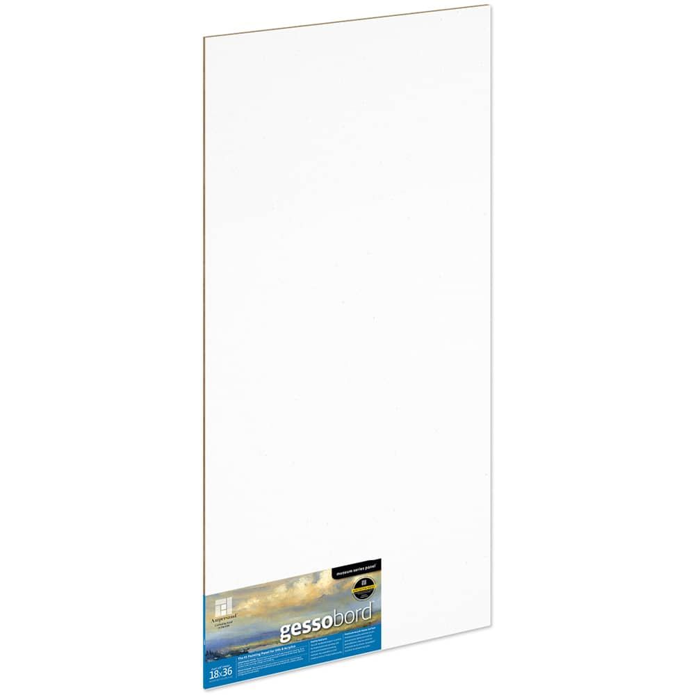 Ampersand Museum Series Gessobord Panels 1/8" Single Flat Panel 18" x 36" Jerry's Artarama