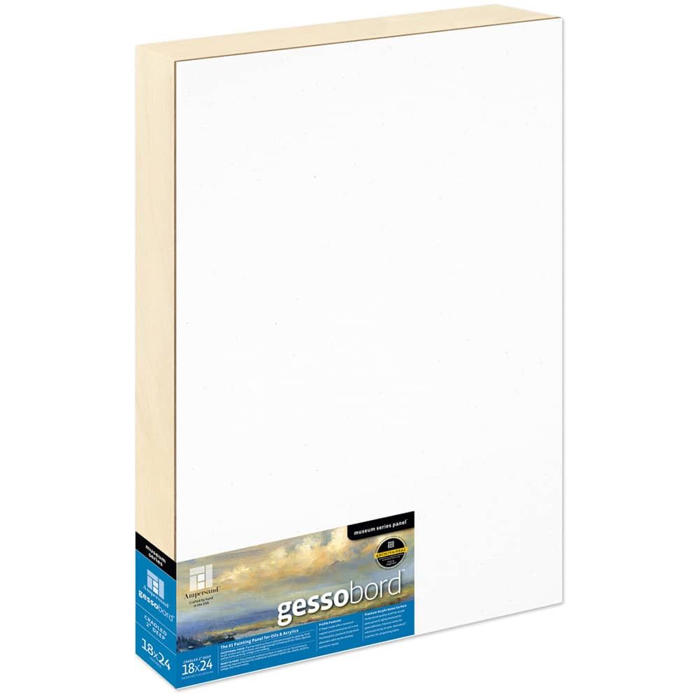 Ampersand Museum Series Gessobord Panels 2" Single Cradle 18" x 24