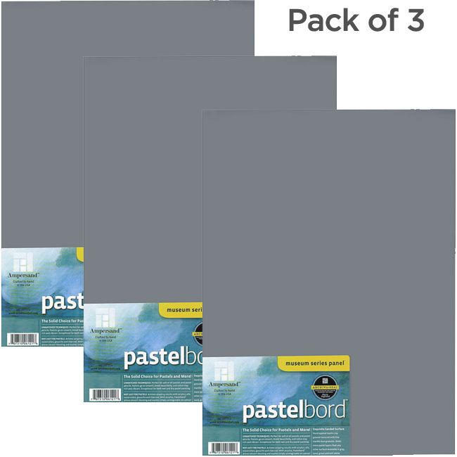 Pastelbord  Wood Panels Grey Packs of 3 