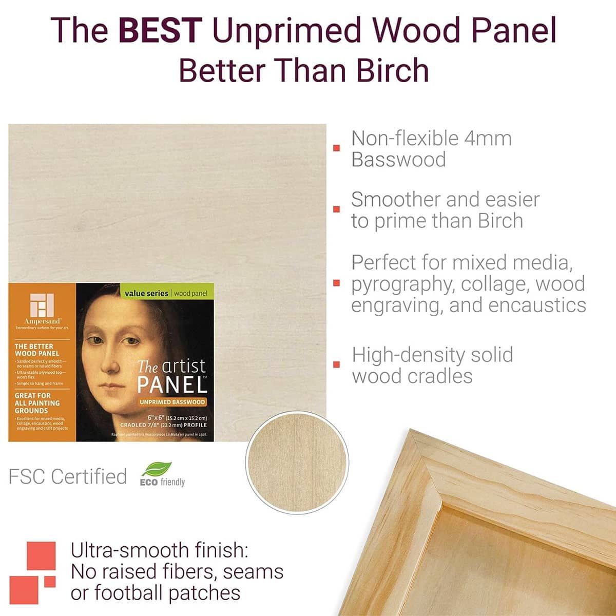 Basswood is a premium, select wood: outperforms birch plywood in many ways