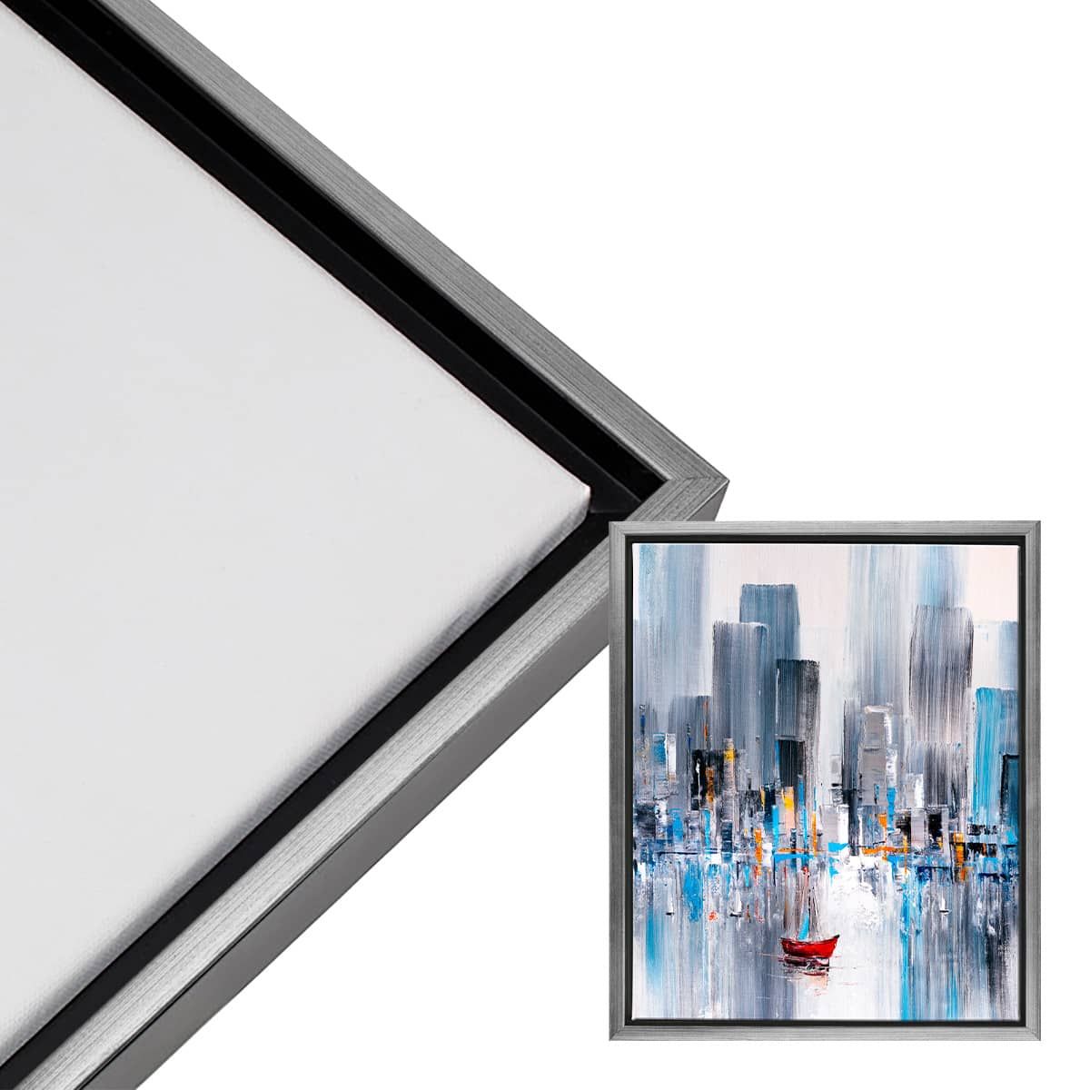 Floating Frame for 11x14 Inch Canvas Painting 1-1/4 Deep, (4
