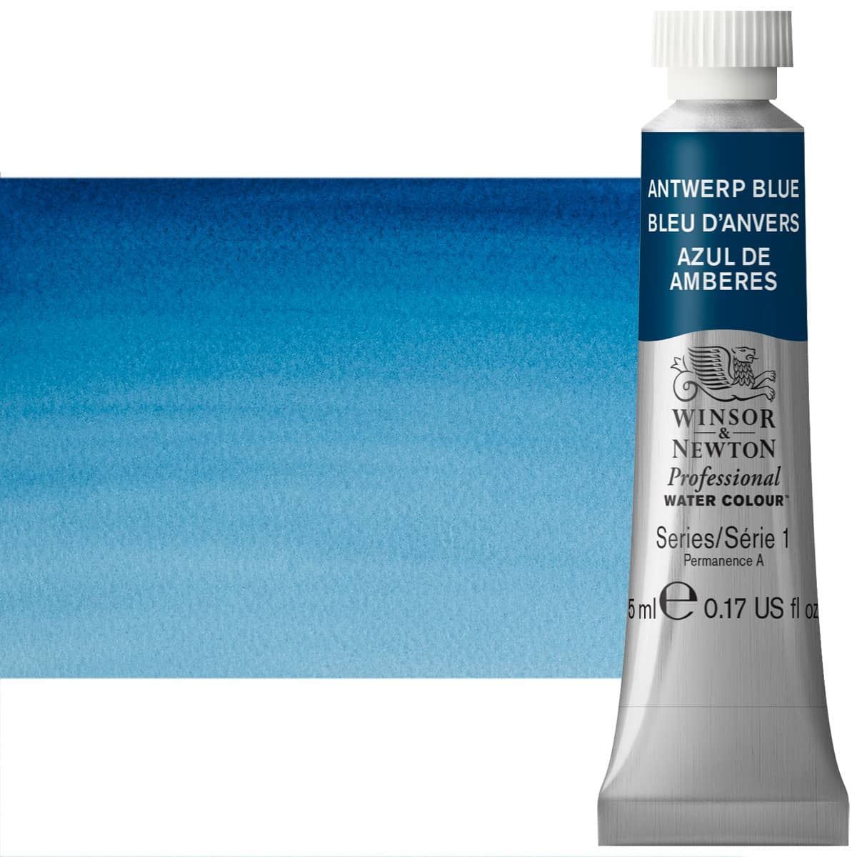 Winsor & Newton Professional Watercolor - Antwerp Blue, 5ml Tube