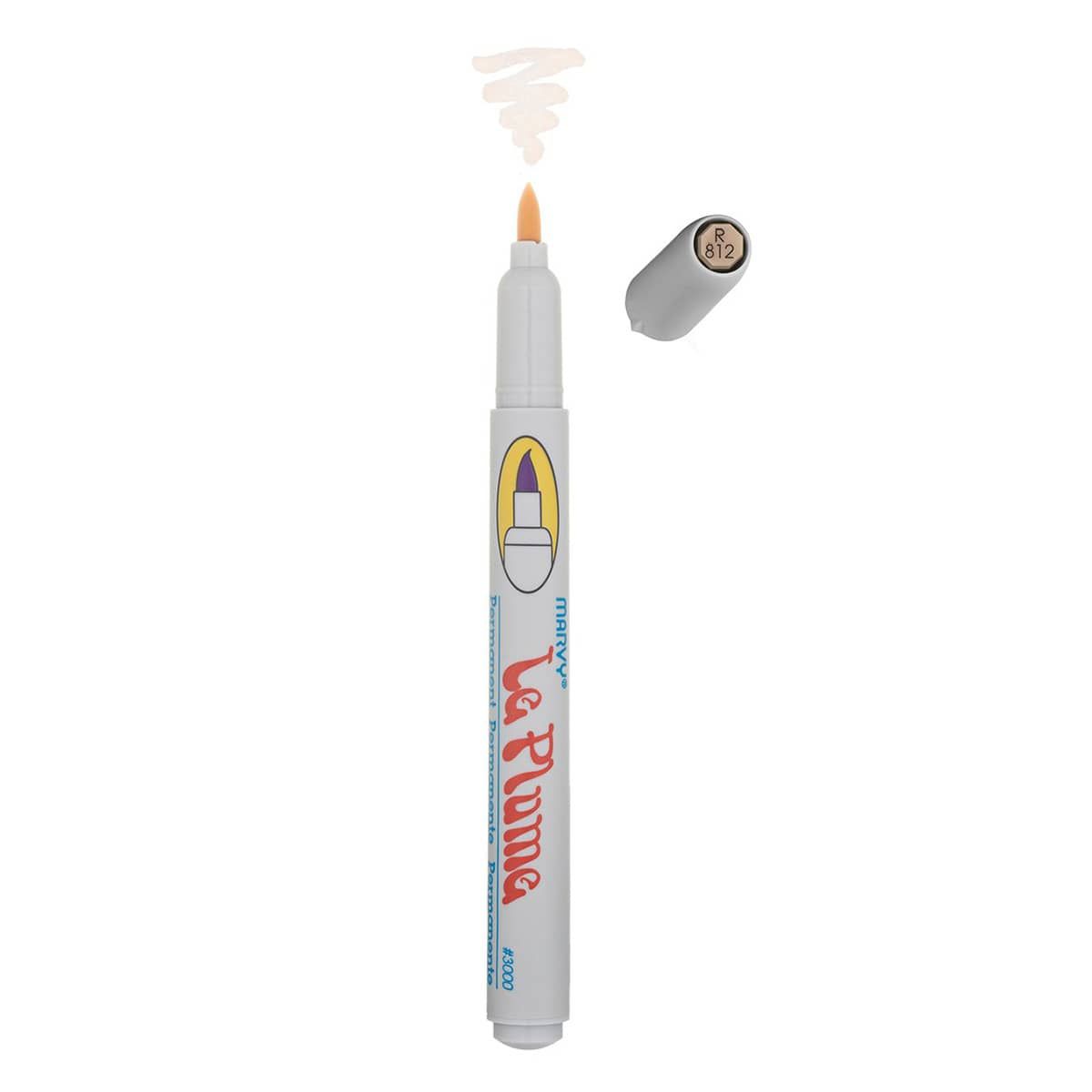 Marvy Uchida Le Plume 3000 Brush Tip Marker Apricot R812 Jerry's Artarama