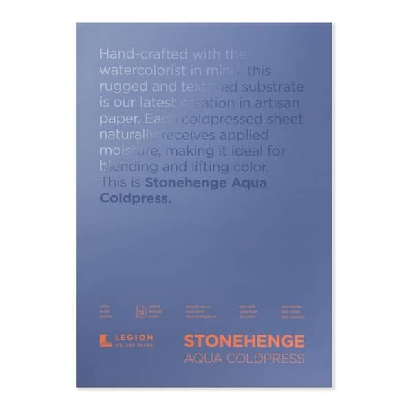 Stonehenge Aqua Watercolor Block 14"x20" - 140lb, Cold-Press (15 Sheets)