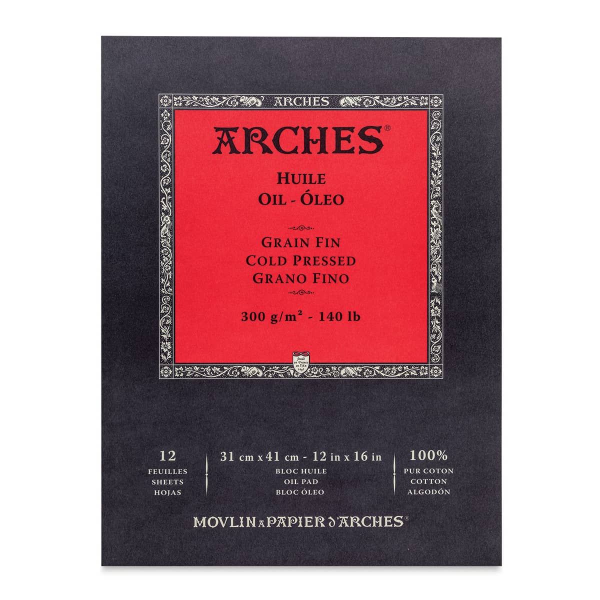 Arches Oil Paper Pad 12x16in 140lb Tape-Bound