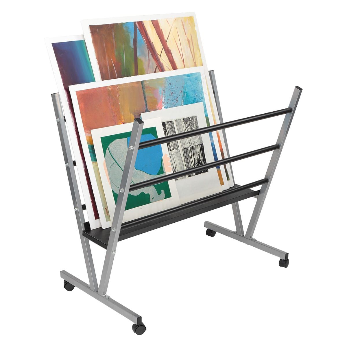 Creative Mark Folding Wood Large Print Rack - Perfect for Display of  Canvas, Art, Prints, Panels, Posters, Art Gallery Shows, Storage Racks