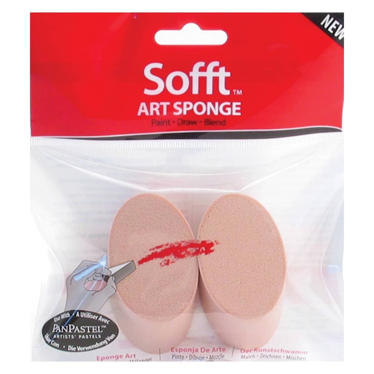 Sofft Art Sponge Angle Slice Round 2-pack