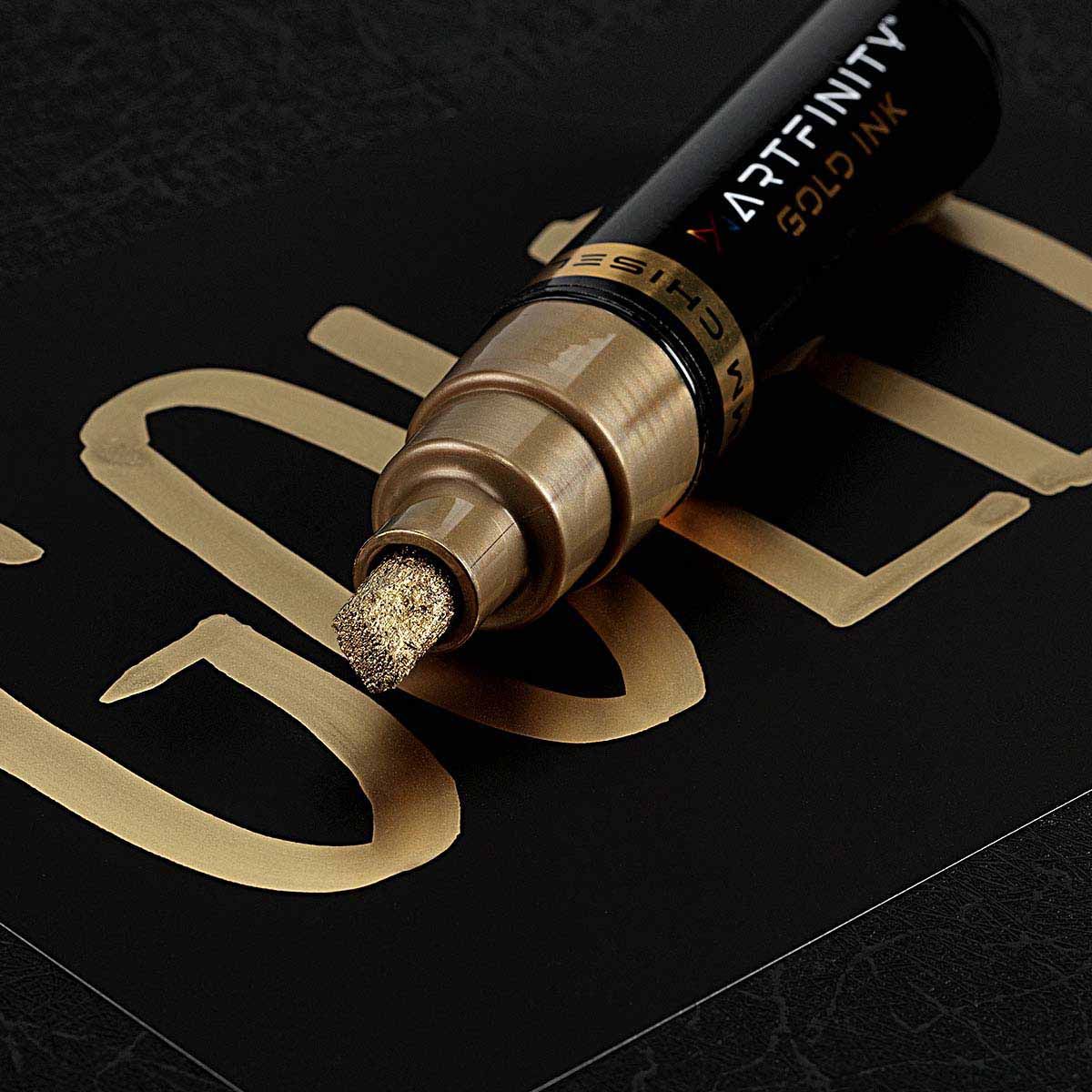 Use Artfinity Rich Gold Metallic Marker Chisel Tip To Create Stunning Signs