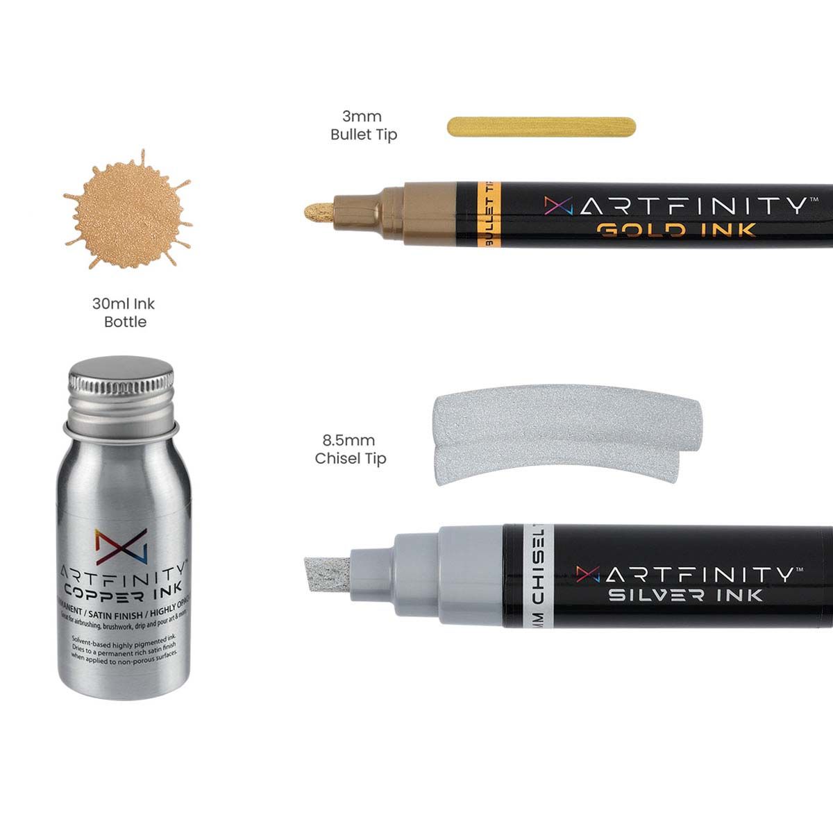 Artfinity&reg; Rich Metallic Markers & Inks