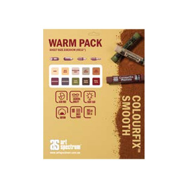 Art Spectrum Smooth Pastel Paper Pack of 10 - Warm Assortment - 9.5X12.5 In