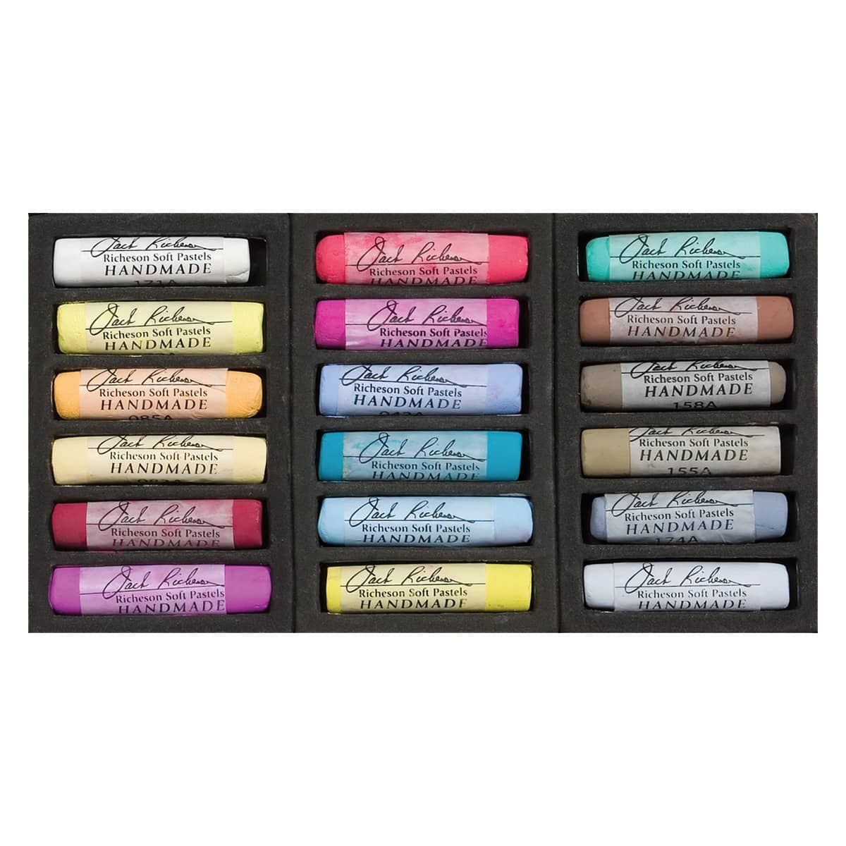 Jack Richeson Jumbo Handmade Soft Pastel Set of 18, Assorted Colors