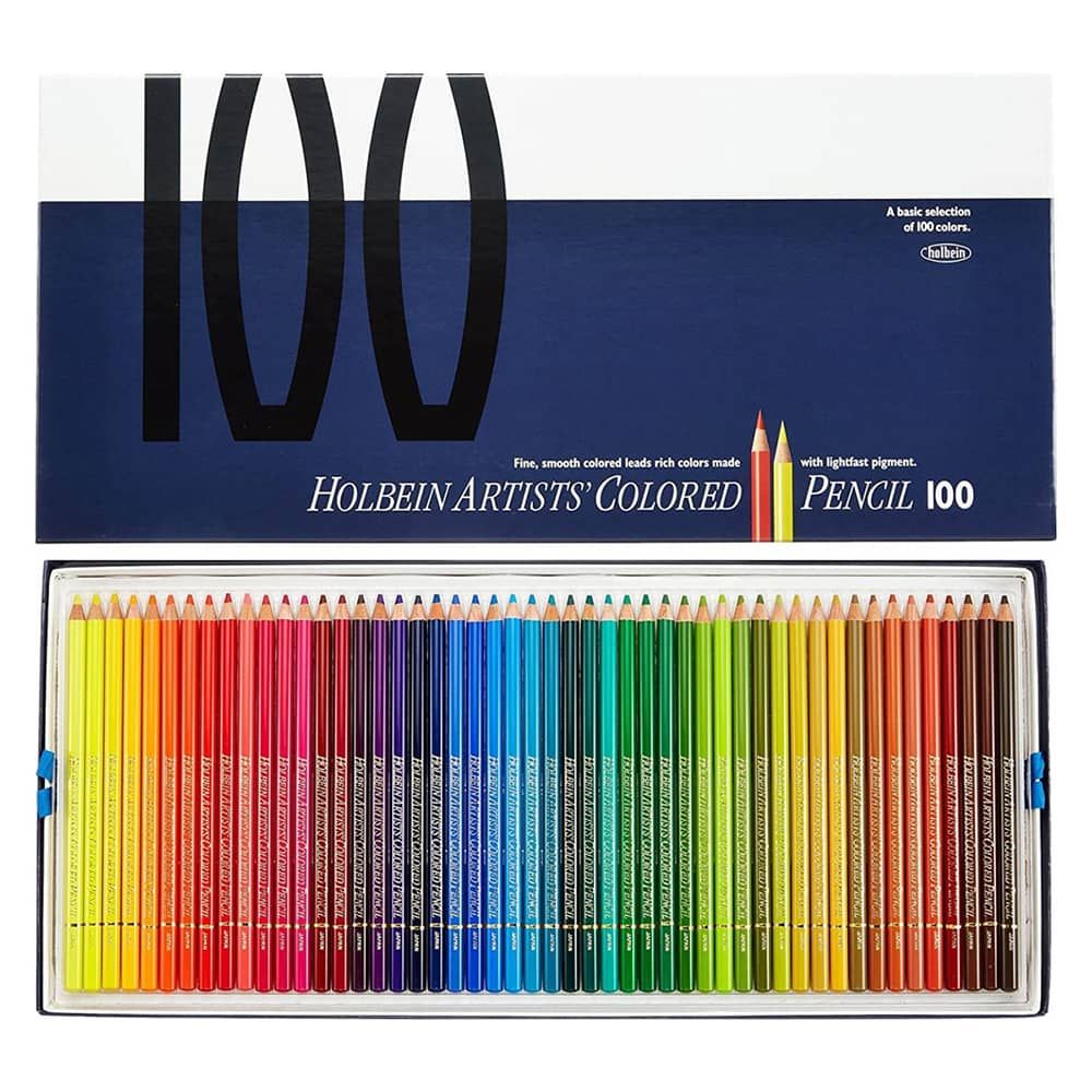 Holbein Artist Colored Pencil Cardboard Box Set of 50 - Assorted Colors