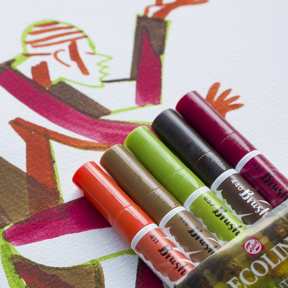Autumn Colors - Ecoline Watercolor Water-Based Brush Pen Sets