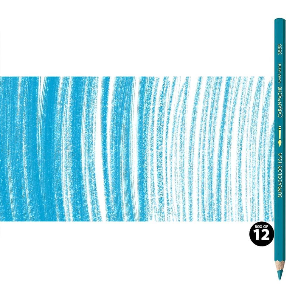 Supracolor II Watercolor Pencils Box of 12 No. 170 - Azurite Blue
