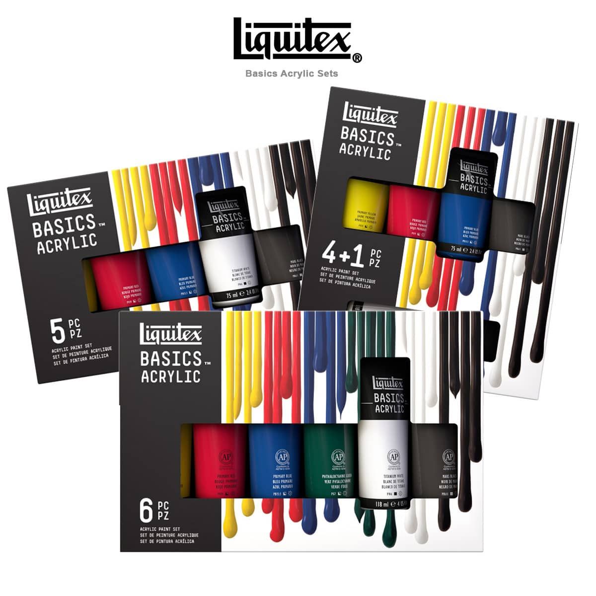 Liquitex BASICS Acrylic Paint 22ml 6/Pkg-Metallic & Iridescent -  887452030997