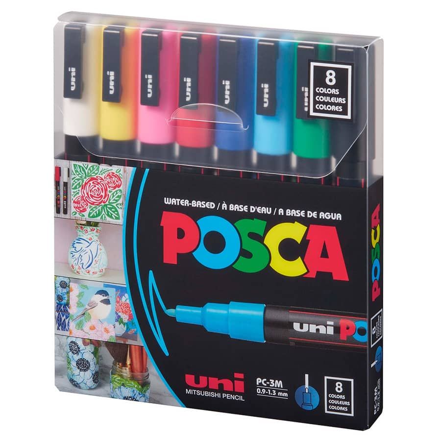 Posca Paint Marker Extra Fine Set - Classic Colors