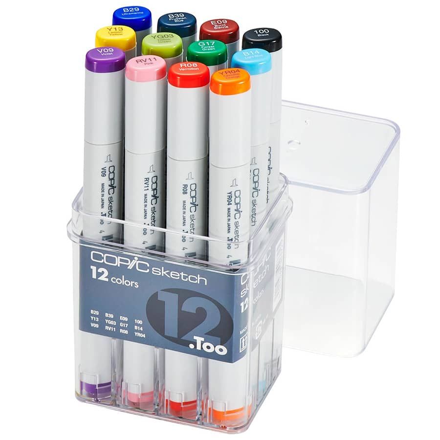 Copic Sketch Markers - Basic Set of 12