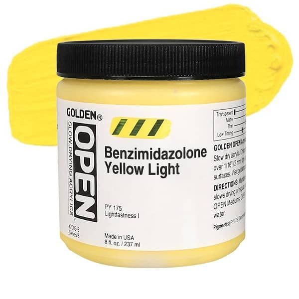 Golden Open Acrylic 8oz Benzimidazolone Yellow Light	