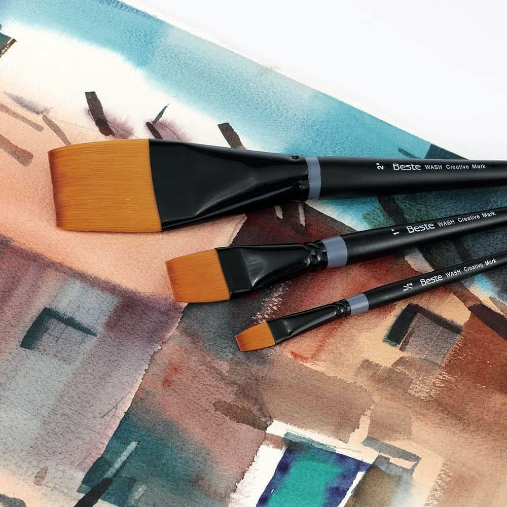 Beste Superior Golden Taklon Hair Brushes