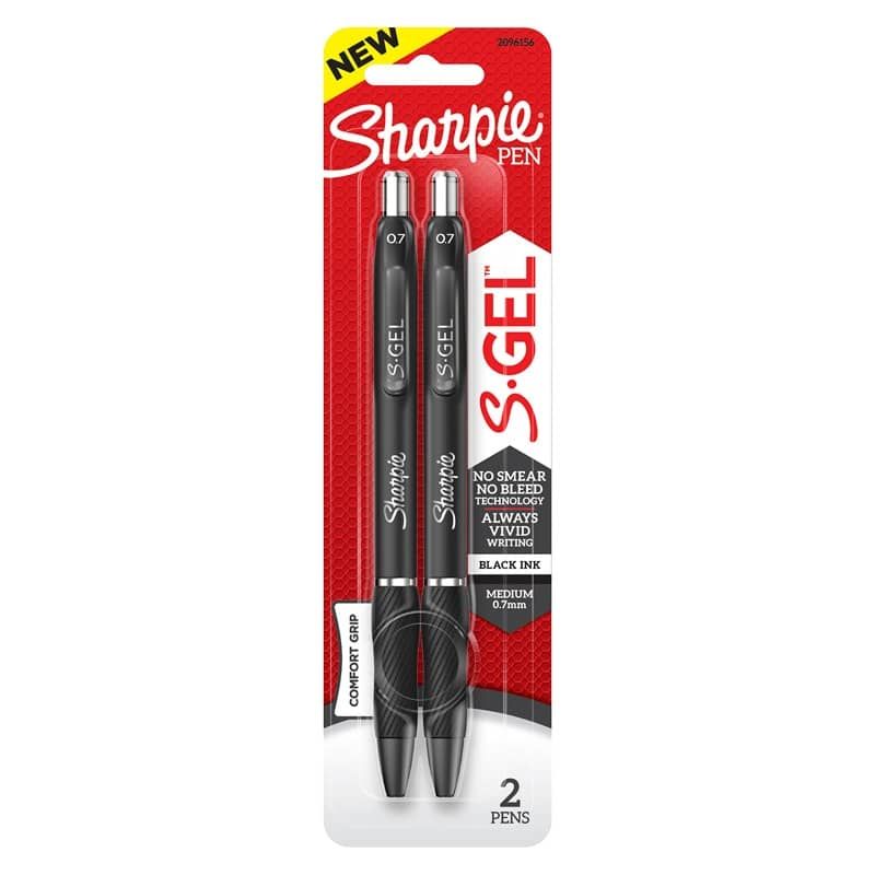 Sharpie Gel Pen 0.7mm 2pk Black