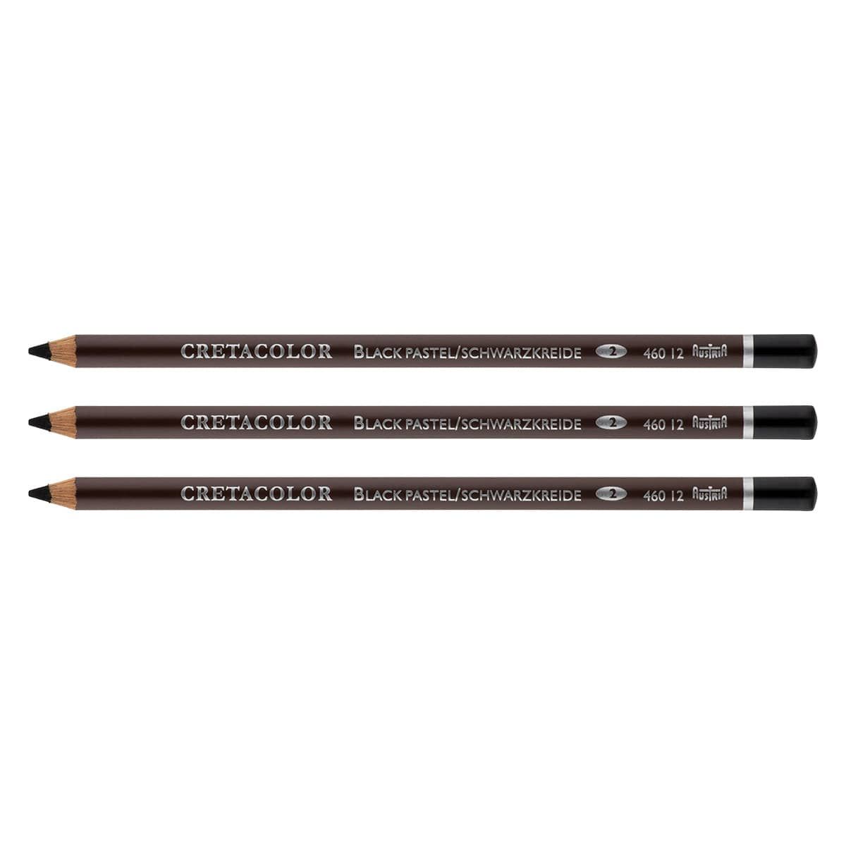 Cretacolor Chalk Pencil - Black - Set of 3
