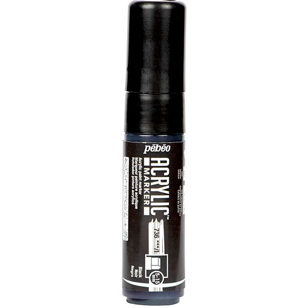 Pebeo Acrylic Marker 5-15mm - Black