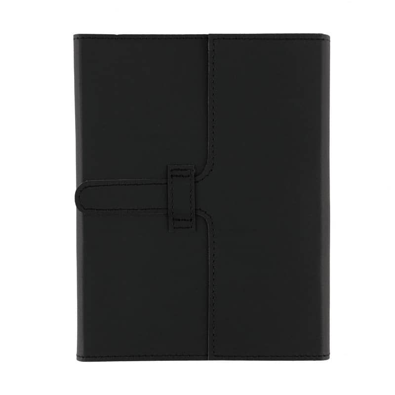 Opus Genuine Leather Journal Slide Enclosure 6" x 8" Black 