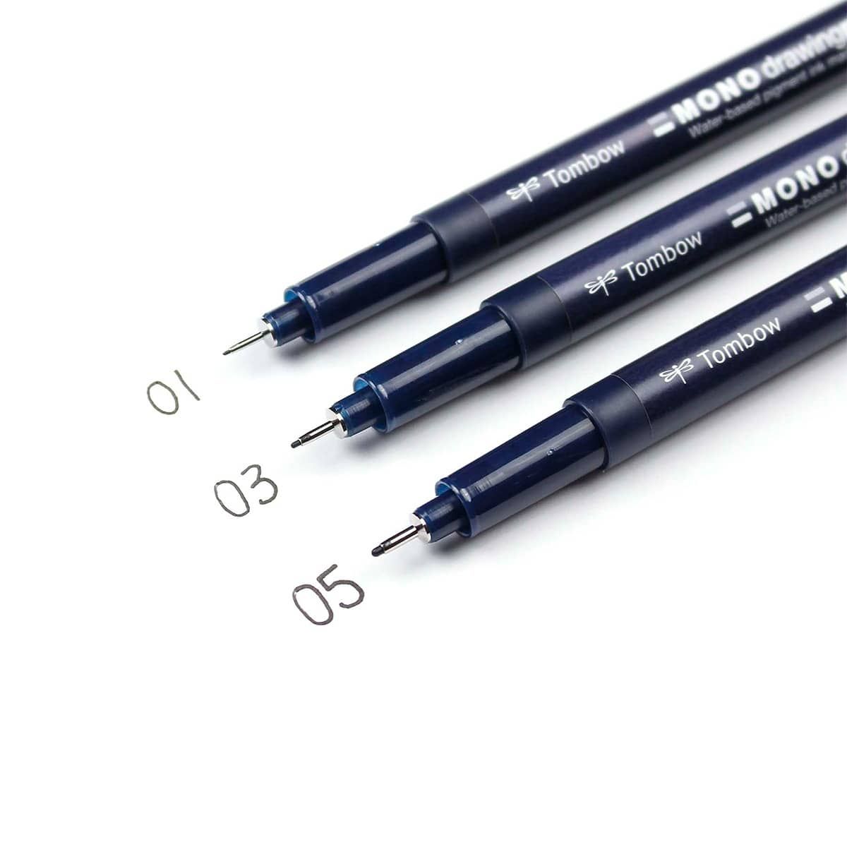 Tombow Mono Drawing Pen set 3 // black fineliner - whats, the