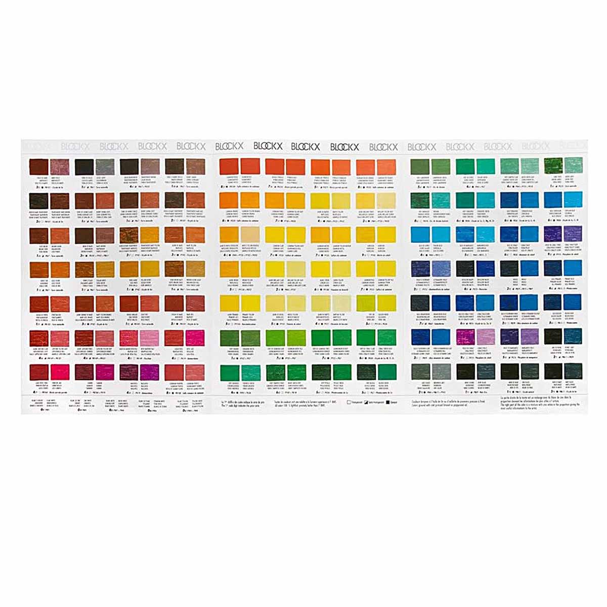 Printed Oil Color Chart