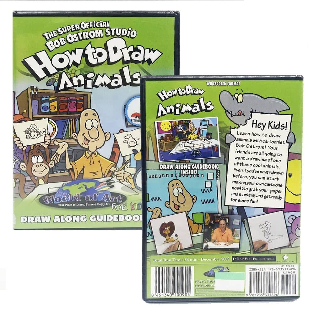 Official Bob Ostrom Studio: How to Draw Animals (DVD) New Sealed