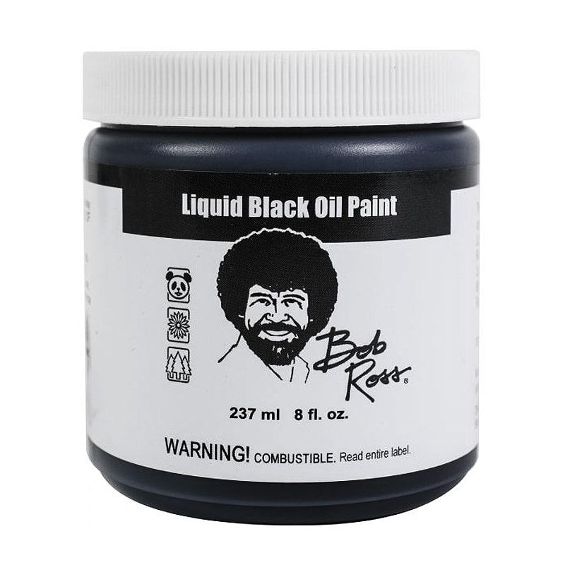 Bob Ross Liquid Black Oil Medium, 8oz (237ml) Jar