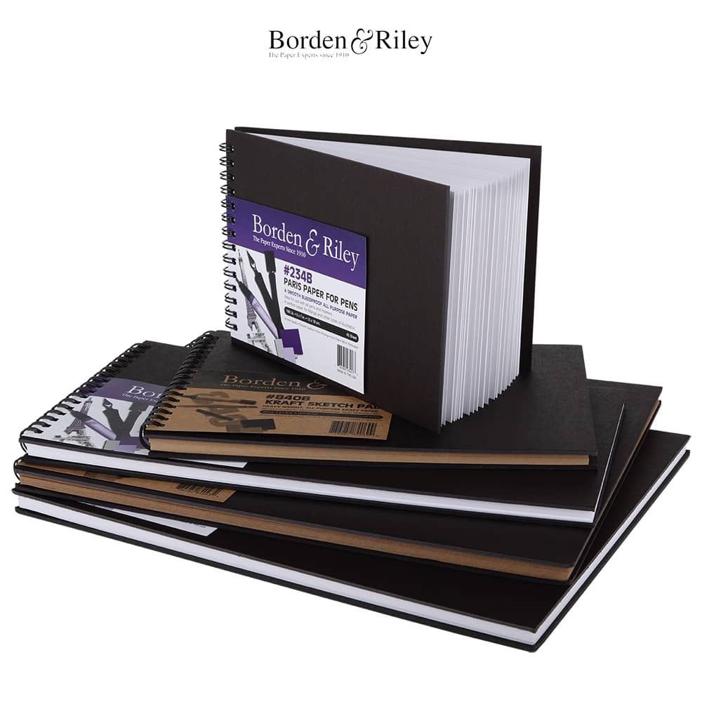 Borden & Riley #840B Kraft Paper Hard Cover Spiral Bound Sketchbook 6 x 9 