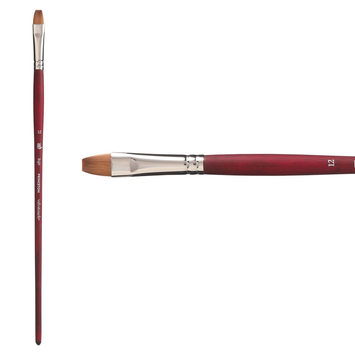Velvetouch Synthetic Long Handle Series 3900 Brush, Bright Size #12
